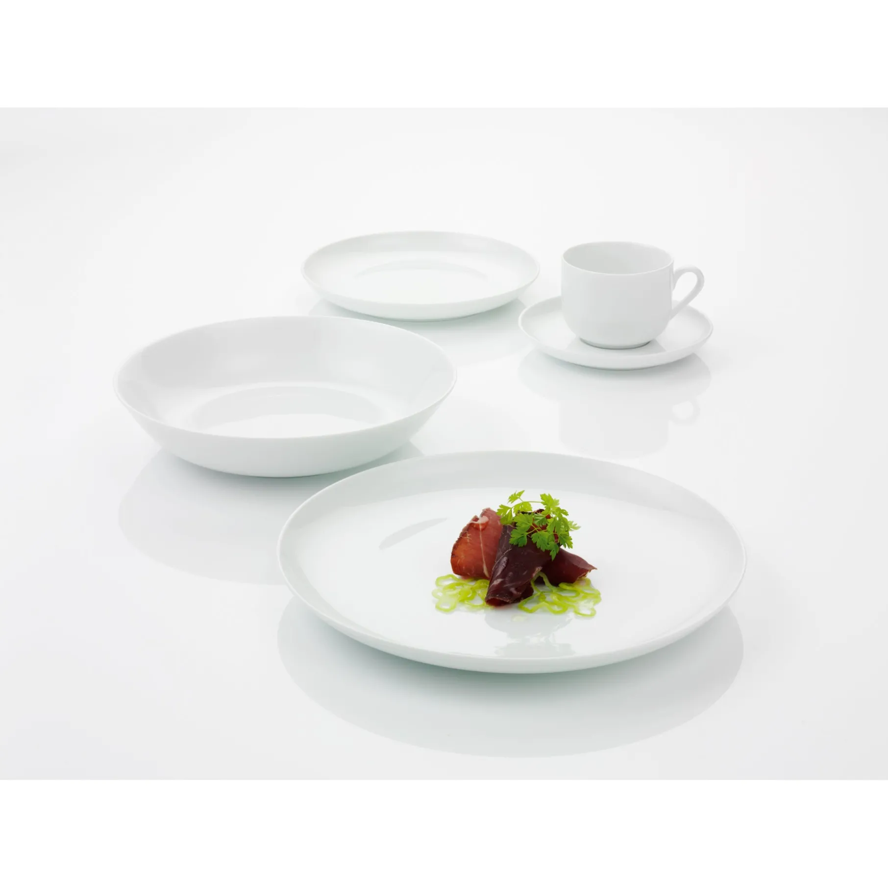 Atelier desserttallerken super hvid