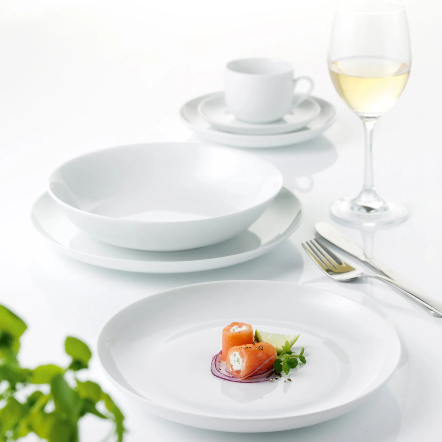 Atelier frokosttallerken Ø22 cm super hvid