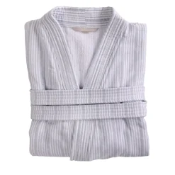 Badekåbe støvet blå striber S/M