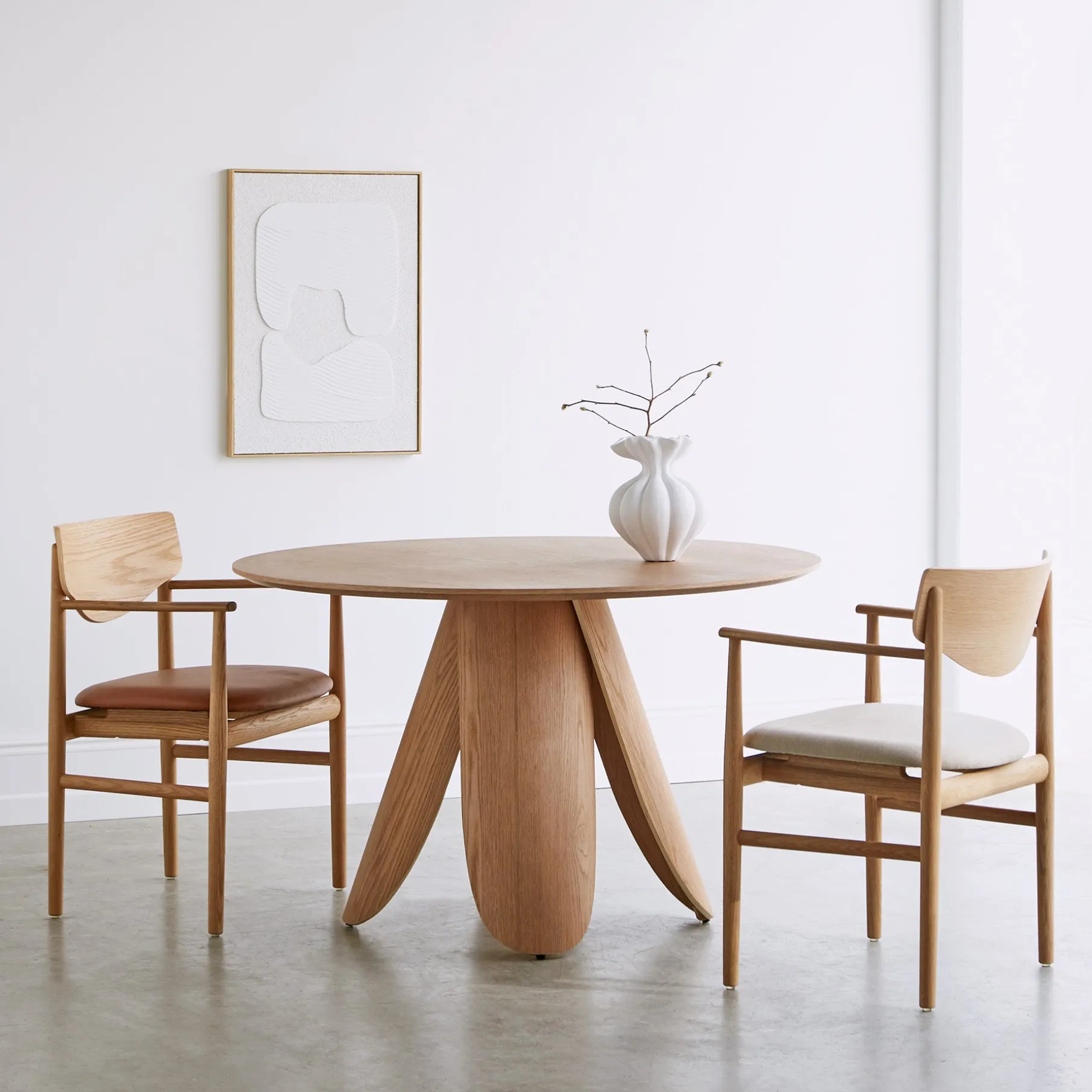 Celeste spisebordsstol m. armlæn - Læder