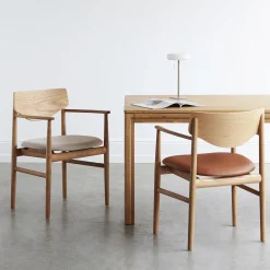 Celeste spisebordsstol m. armlæn - Læder