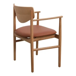 Celeste spisebordsstol m. armlæn - Læder