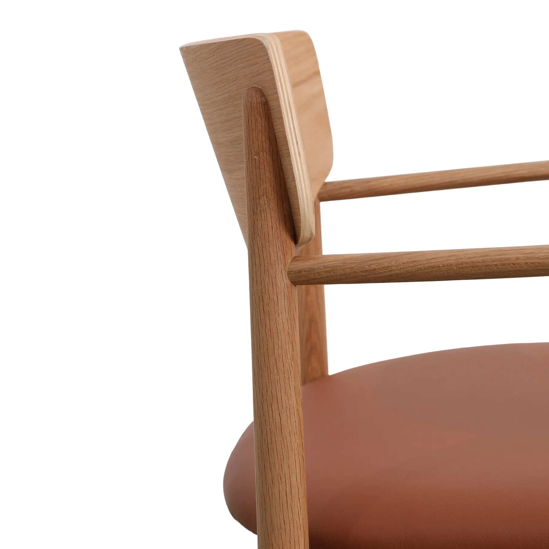 Celeste spisebordsstol m. armlæn - Læder