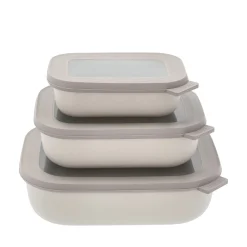 Cirqula rektangulær skålesæt 3 stk lav nordic white