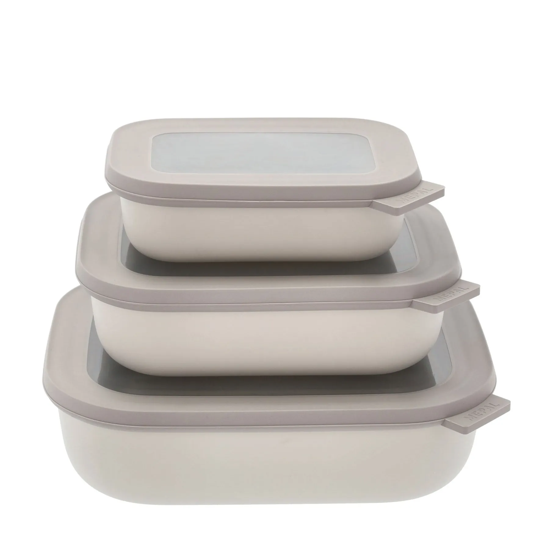 Cirqula rektangulær skålesæt 3 stk lav nordic white