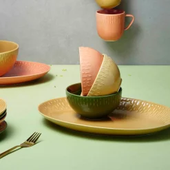 Confetti fad oval mustard