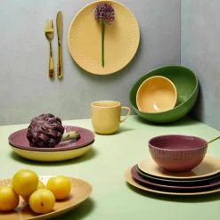 Confetti pastatallerken bordeaux