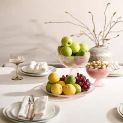 Cotton Candy skål på fod Ø13 cm