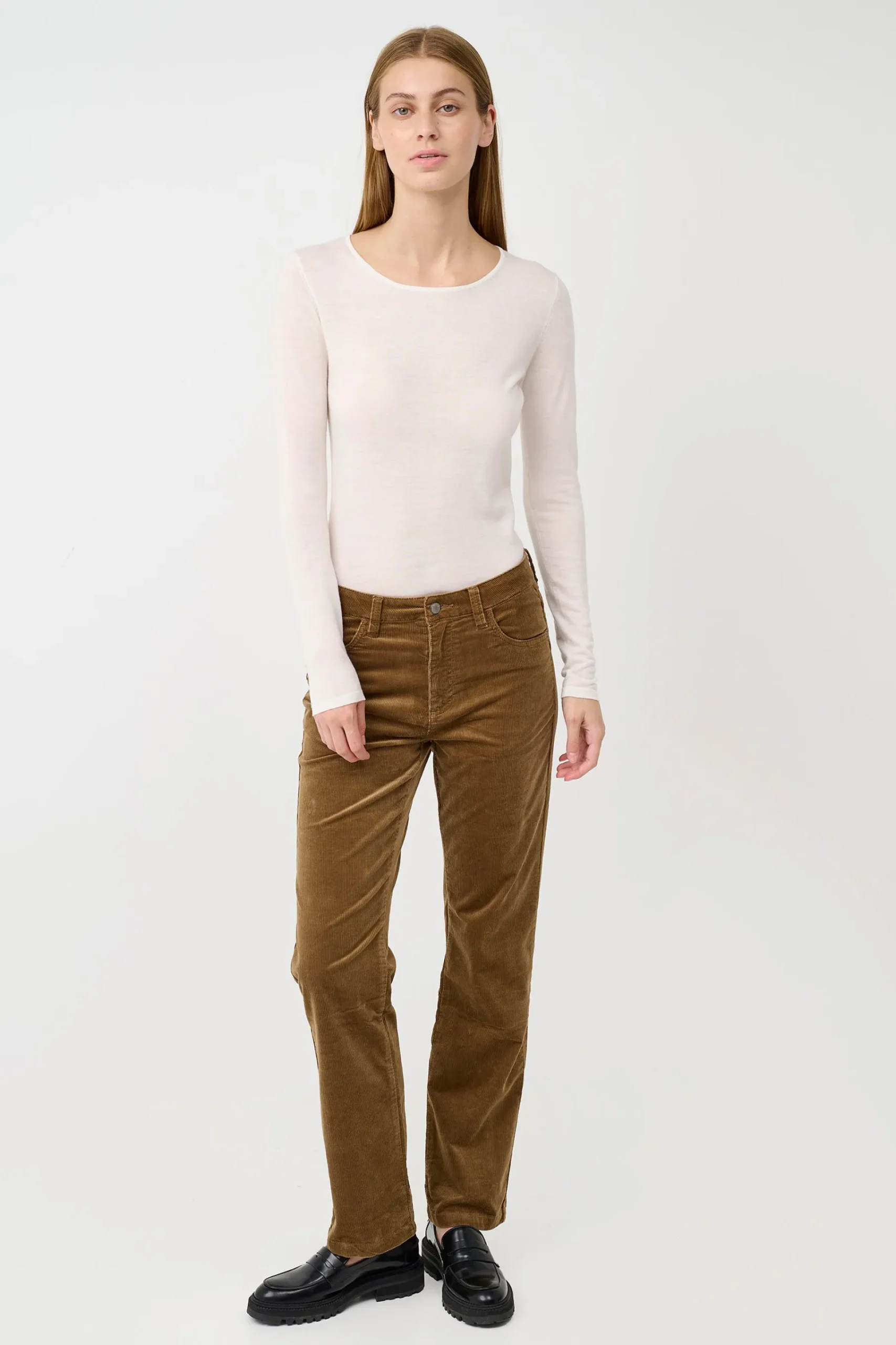 CRYolanda straight jeans i fløjl