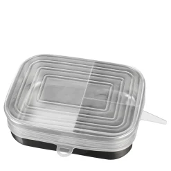 Firkantede silikonelåg sæt af 6