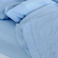 Fladt lagen 150x250 cm støvet blå