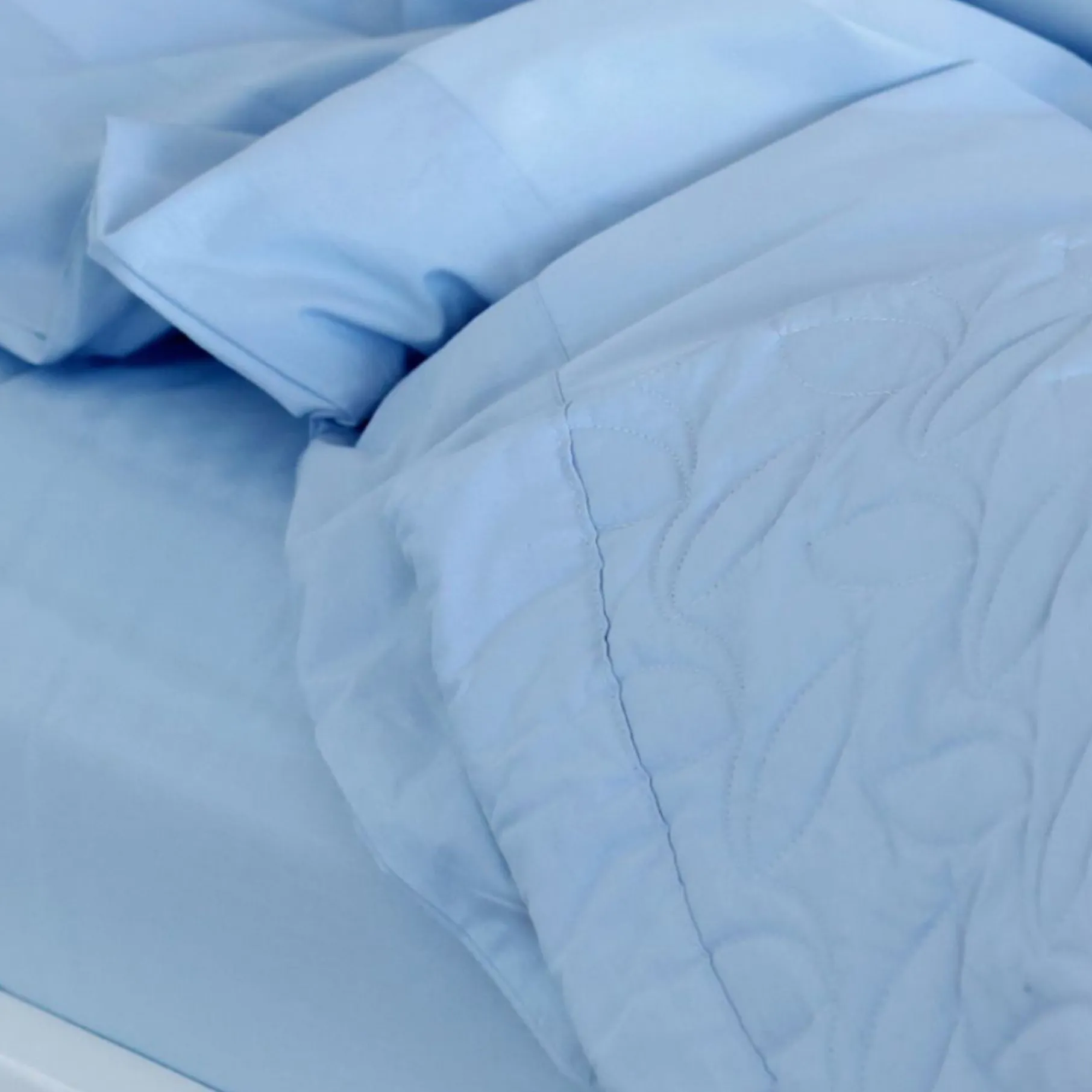 Fladt lagen 150x250 cm støvet blå