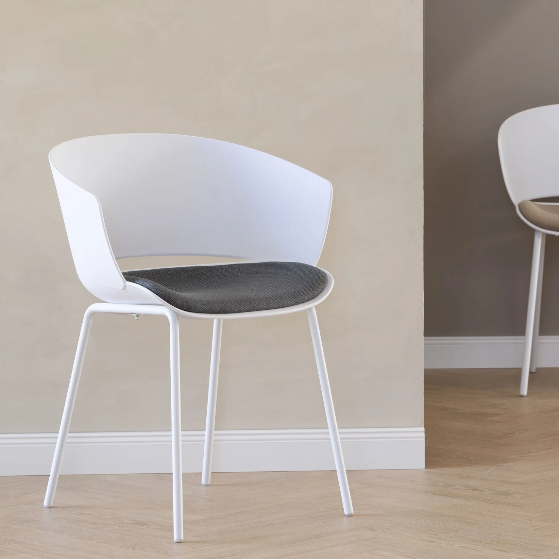 Florence spisebordsstol hvid