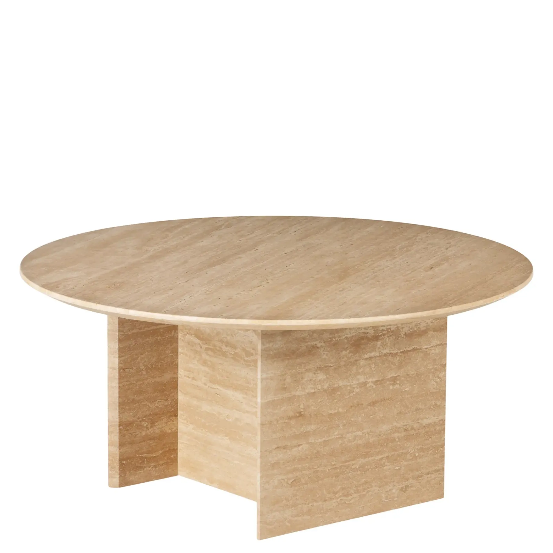GALILEO rundt travertin sten sofabord Ø85 cm