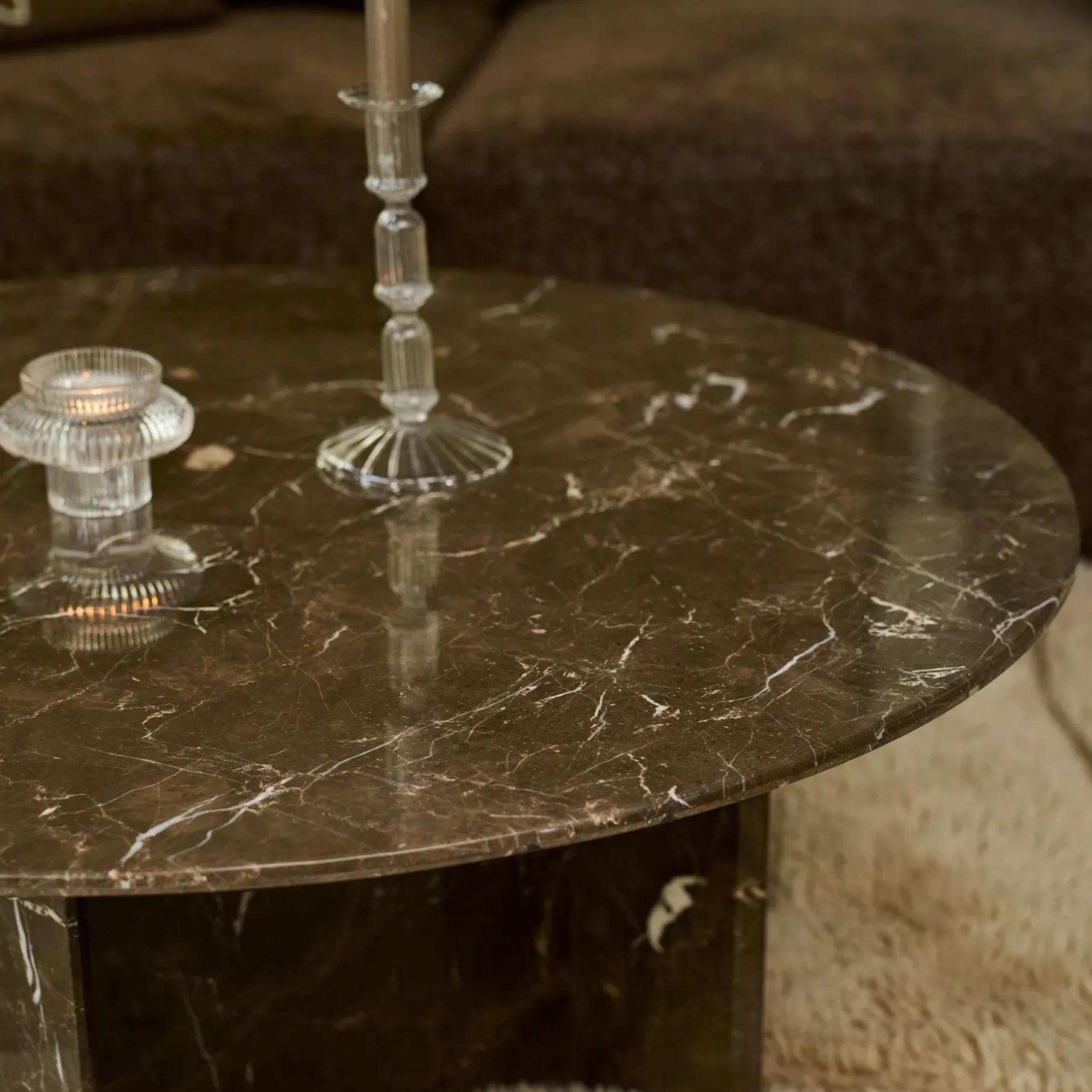 Galileo sofabord i marmor Ø85 cm