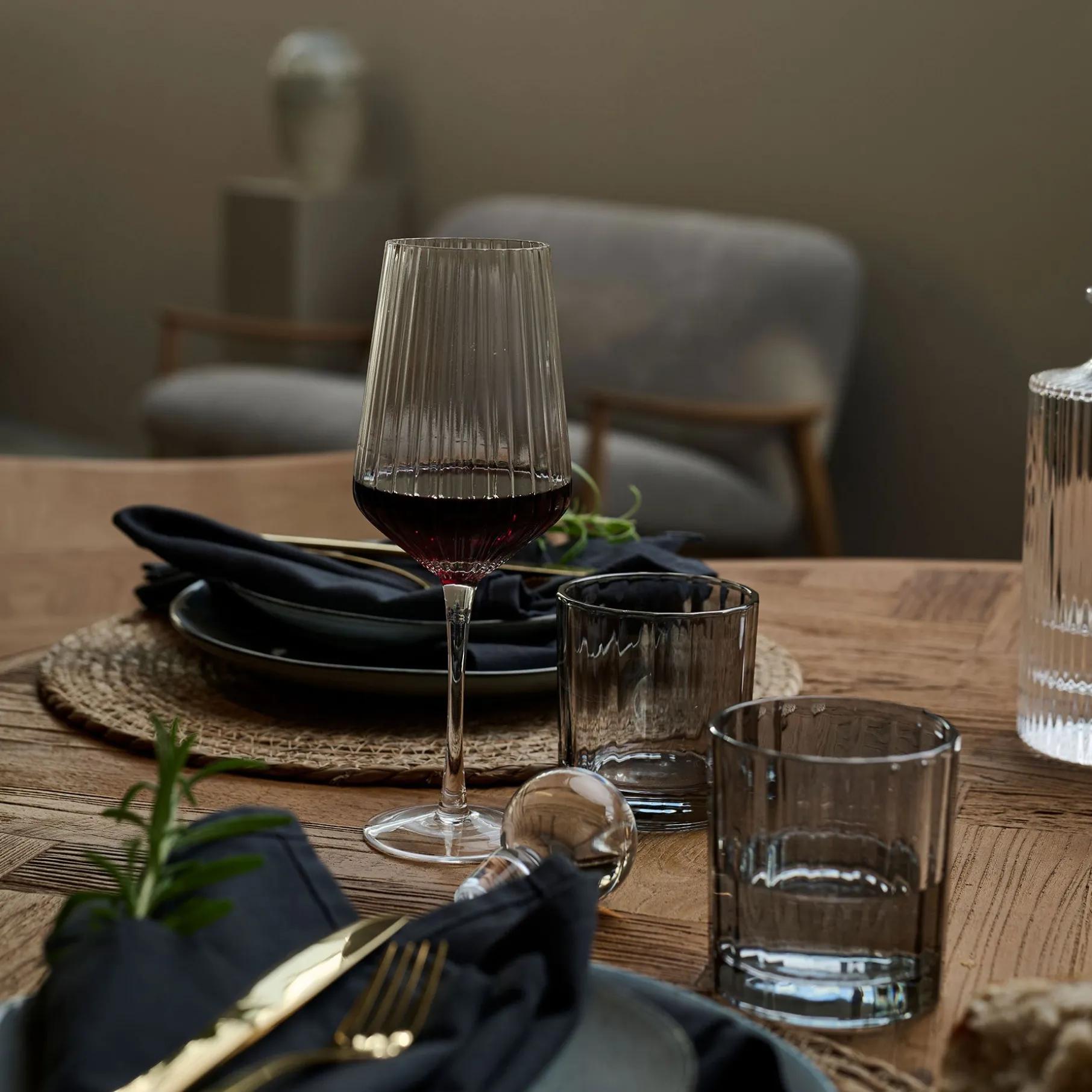 Glamour rødvinsglas 2 stk.