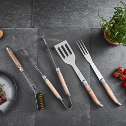 Grillsæt 4 dele egetræ