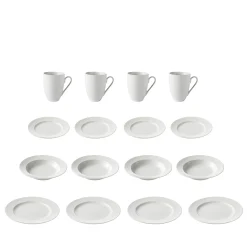 Groovy 16 dele stel hvid stentøj