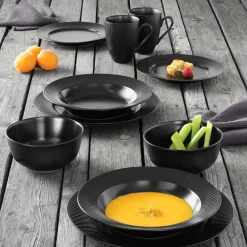 Groovy frokosttallerken Ø21 cm sort stentøj