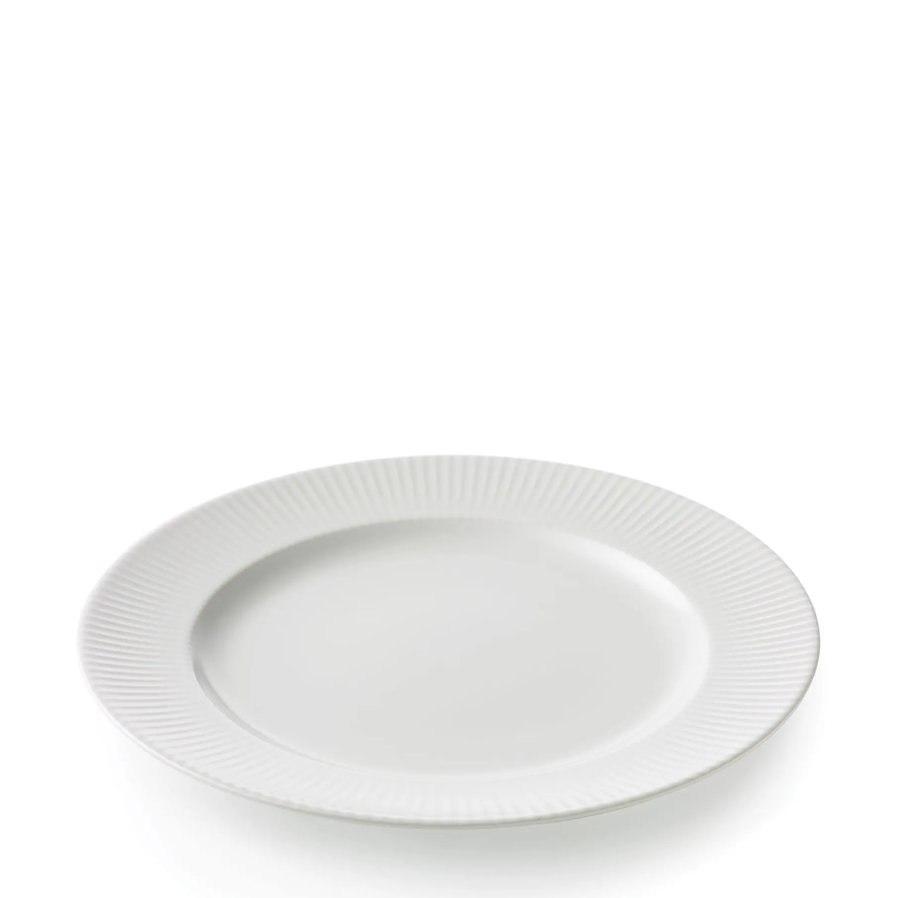 Groovy middagstallerken Ø27 cm hvid stentøj