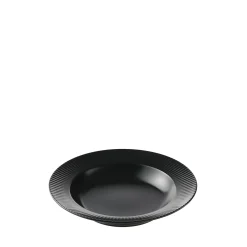 Groovy suppetallerken Ø23 cm sort stentøj