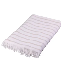 Hammam håndklæde 80x180 cm sand/beige striber