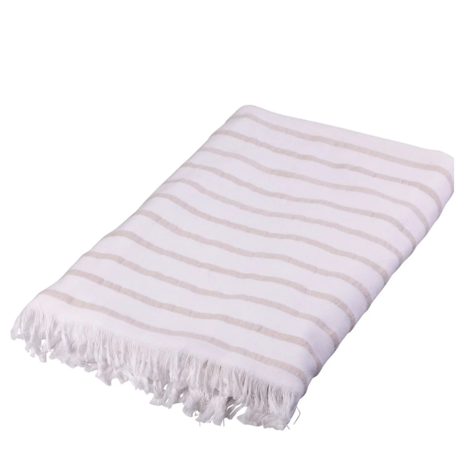 Hammam håndklæde 80x180 cm sand/beige striber