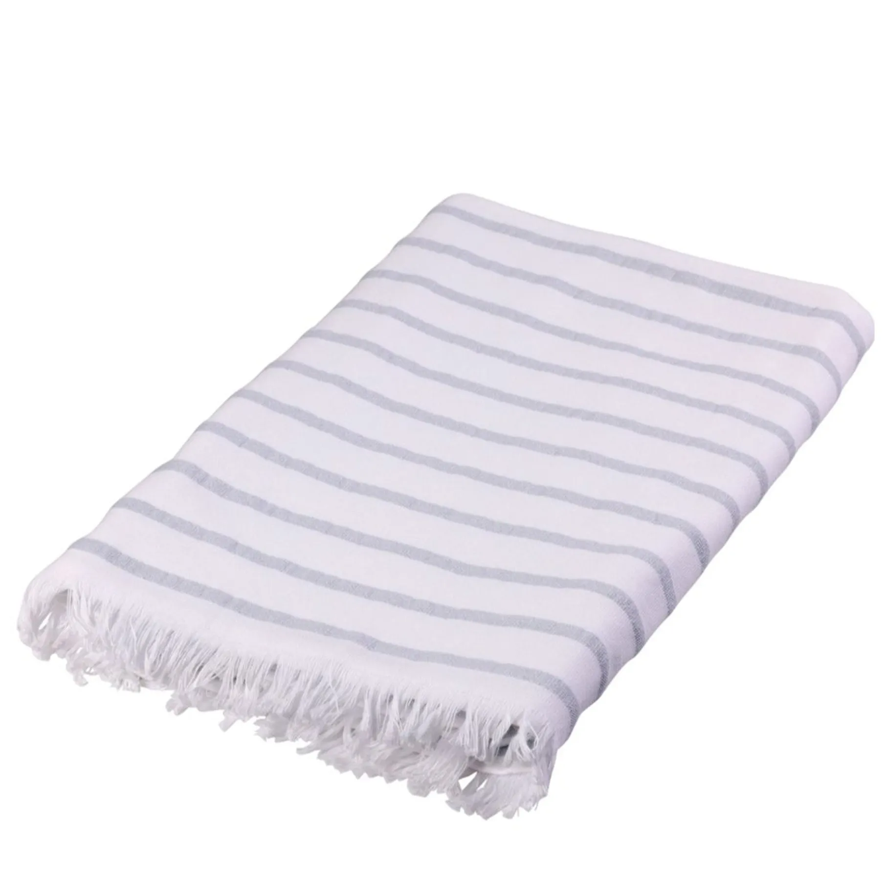 Hammam håndklæde 80x180 cm støvet blå striber