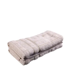 Håndklæde 2 stk 50x100 cm sand/beige striber