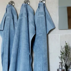 Håndklæde 2 stk 40x60 cm støvet blå