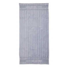 Håndklæde 2 stk 50x100 cm støvet blå striber