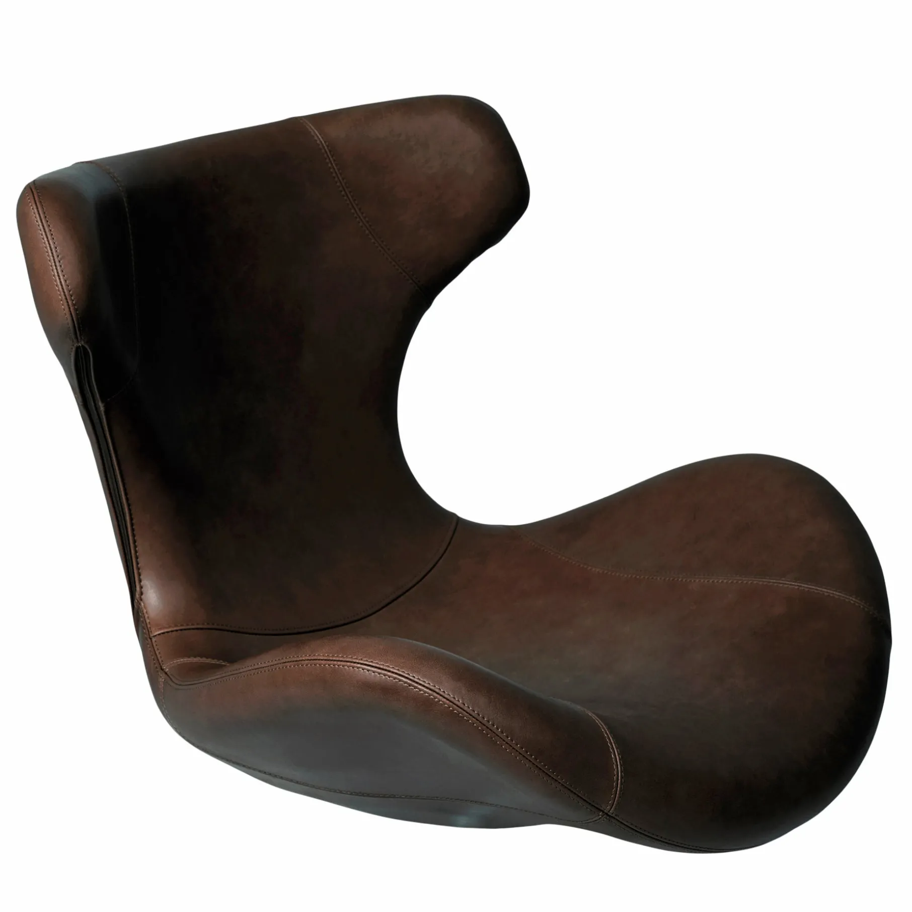 Kato loungestol læder m. chrome drejesokkel