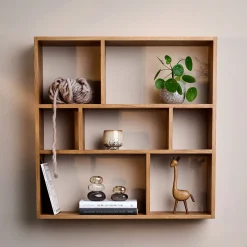 Keeper II væghylde, FSC certificeret egetræ 7D 70x70 cm