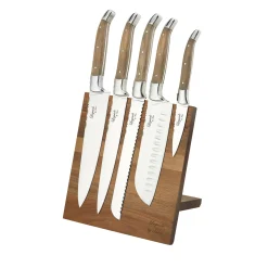 Knivsæt 5 dele m/blok