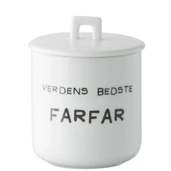 Krus m. porcelænslåg - Verdens bedste farfar