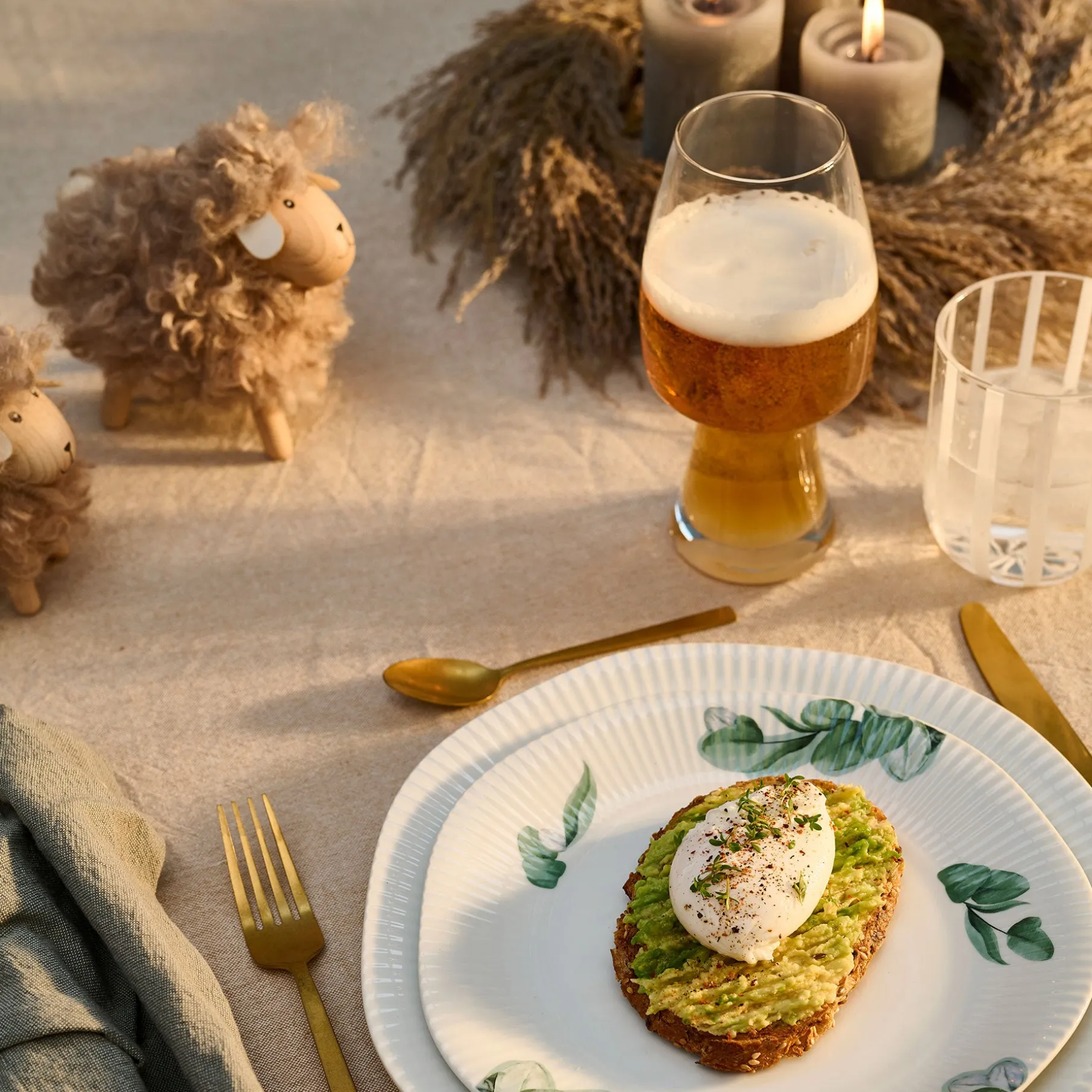 Ølglas H18 cm 2 stk.