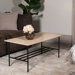 LINES II sofabord i travertin 100x50 cm