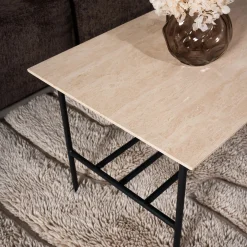 LINES II sofabord i travertin 100x50 cm