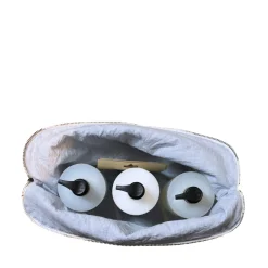 Makeup pung 24x15 cm mini strib blå