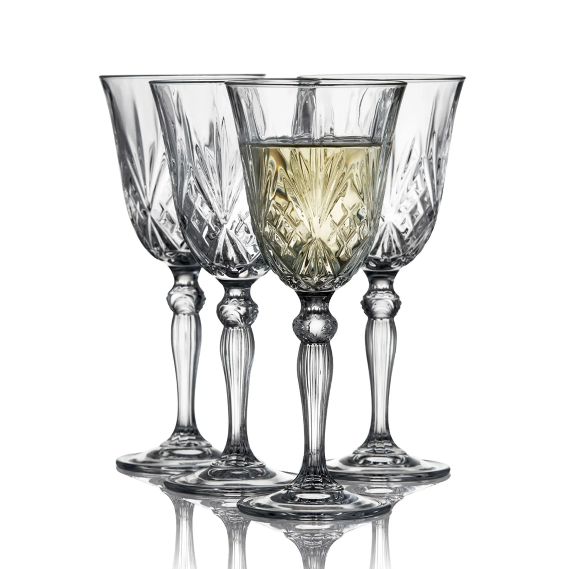 Melodia hvidvinglas 4 stk