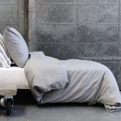Micro tern sengetøj 140x200 cm lys grå