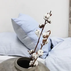 Mini strib sengetøj 140x220 cm blå