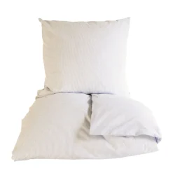 Mini strib sengetøj 140x220 cm sand/hvid