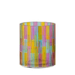 Mosaik fyrfadsstage H10 cm.