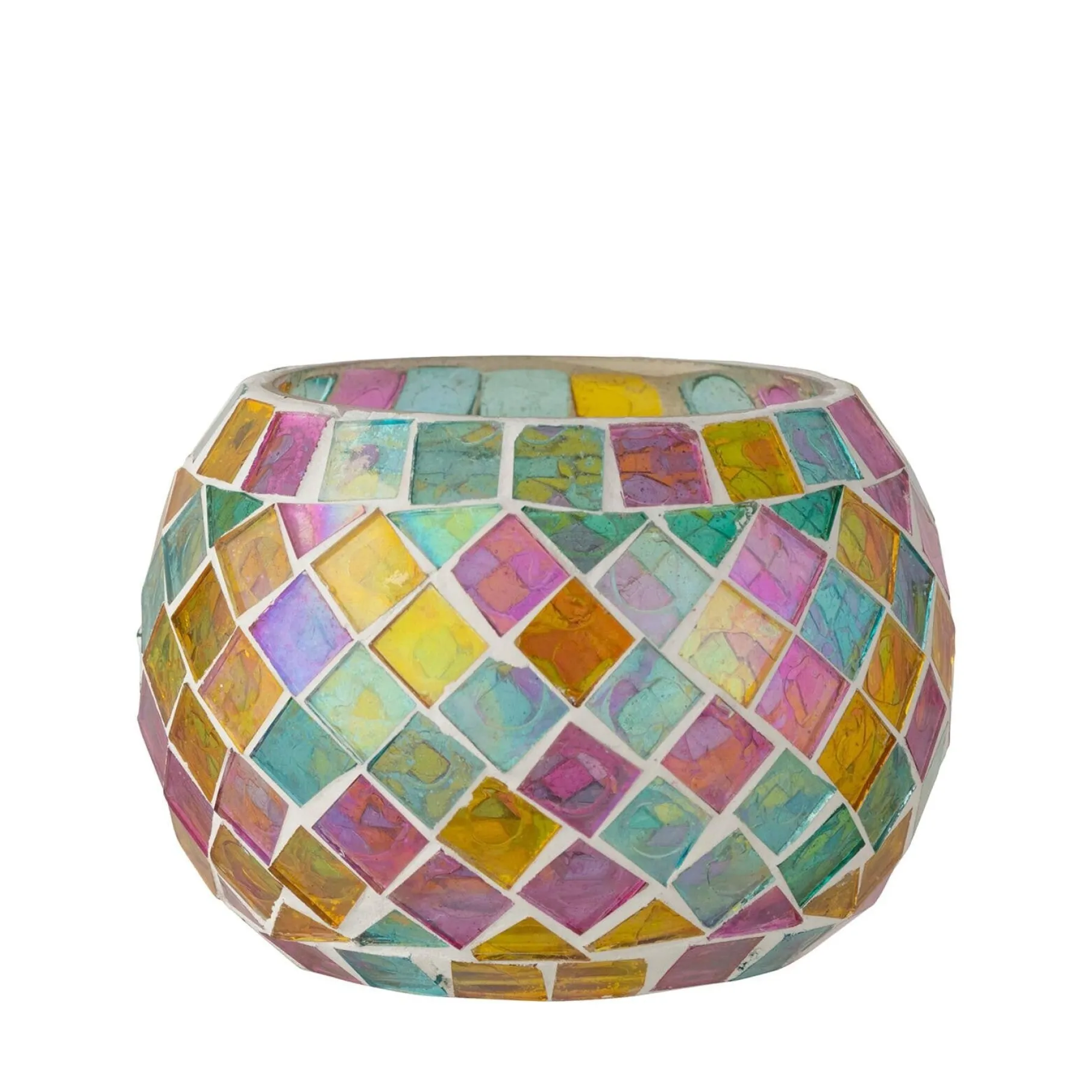 Mosaik fyrfadsstage H6,5 cm.