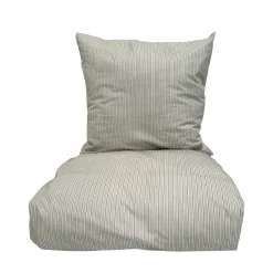 Multi strib sengetøj 140x220 cm mud