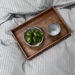 Multi strib sengetøj 140x220 cm mud