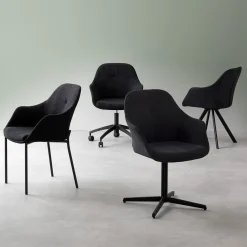 New Age sort stof m. kontorben