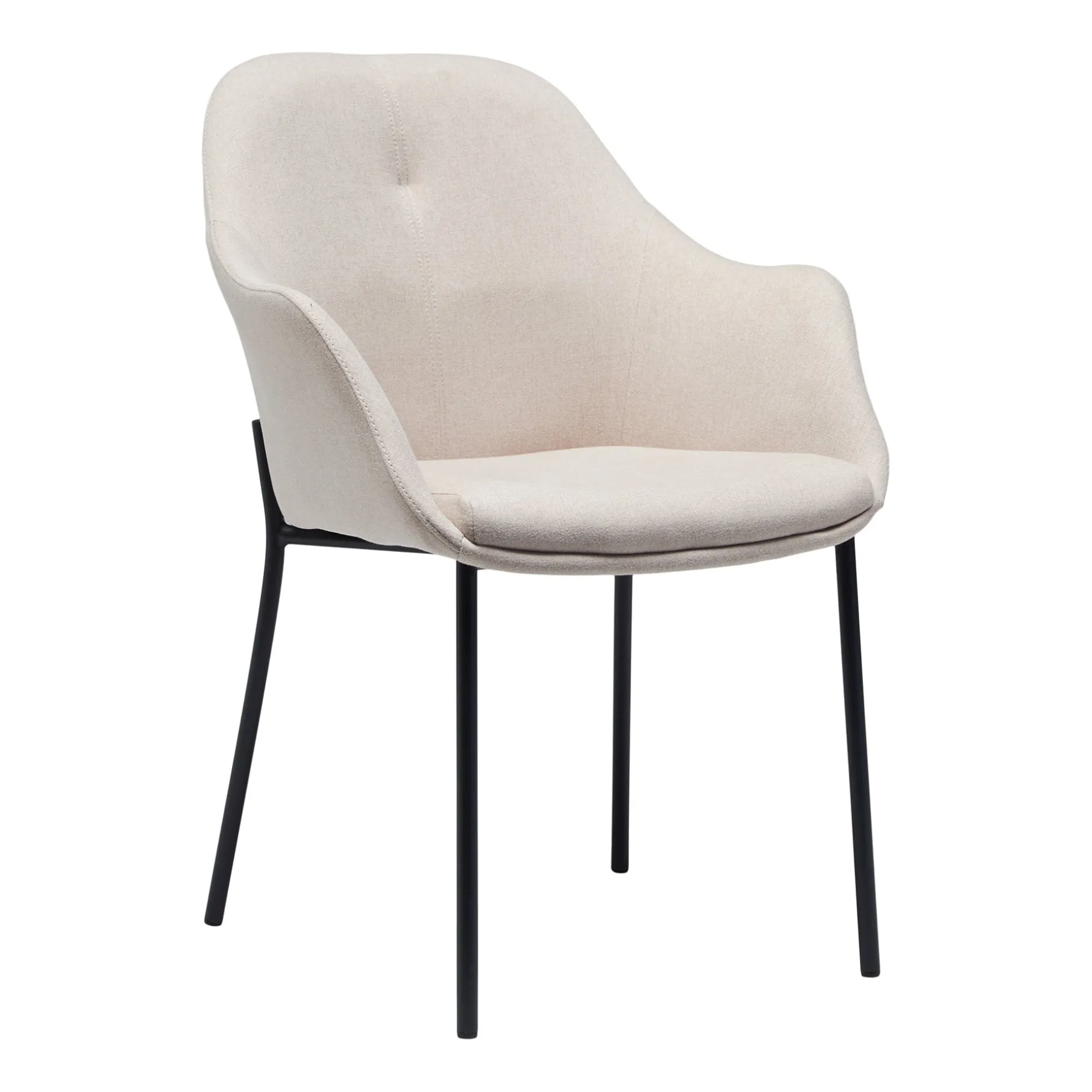 New Age spisebordsstol stof m. faste ben