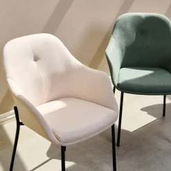 New Age spisebordsstol stof m. faste ben